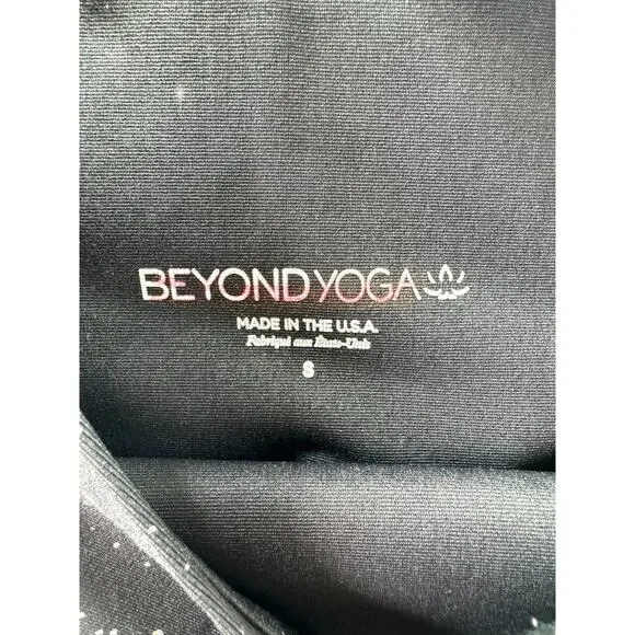 Beyond Yoga Alloy Ombre High Waisted Midi Leggings Size S Black Silver Metallic - Picture 3 of 10